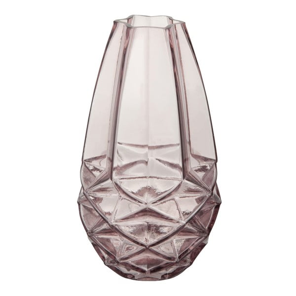 Sklenená váza J-Line Lynn, výška 18 cm