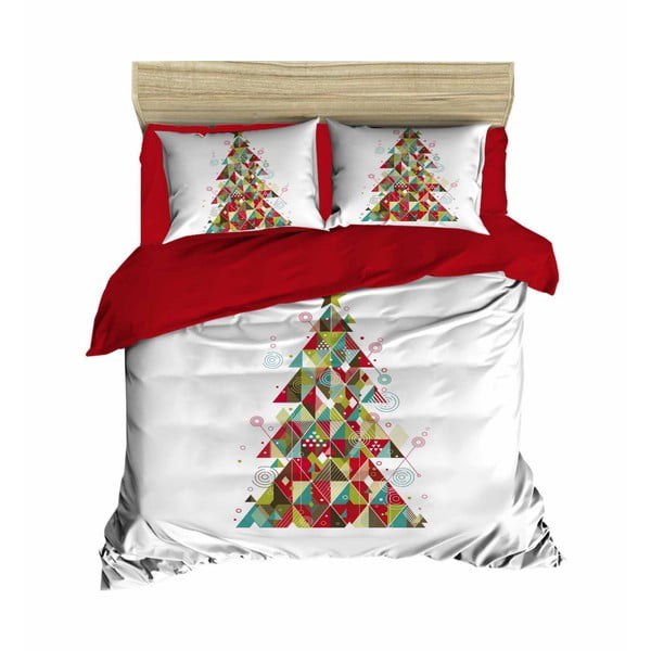 Vianočné obliečky na dvojlôžko s plachtou Ivana, 160 × 220 cm