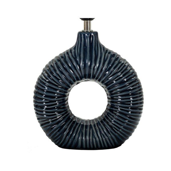 Modrá keramická stolová lampa s textilným tienidlom (výška  43 cm) Seta – Mauro Ferretti-image-4