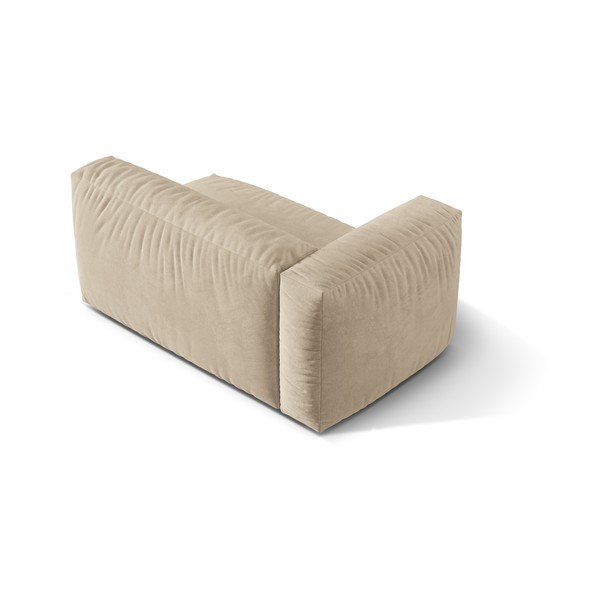 Béžový zamatový modul pohovky (ľavý roh) Martina – Micadoni -image-2