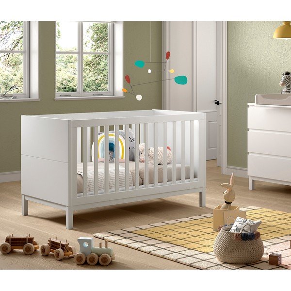 Biela postieľka z borovicového dreva 70x140 cm Eva – Vipack-image-1