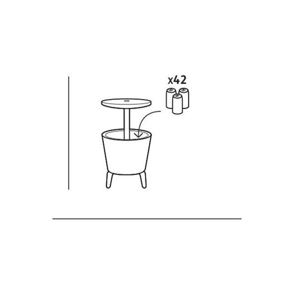 Plastový okrúhly záhradný stolík so zásobníkom na ľad ø 49,5 cm Cool – Keter-image-4