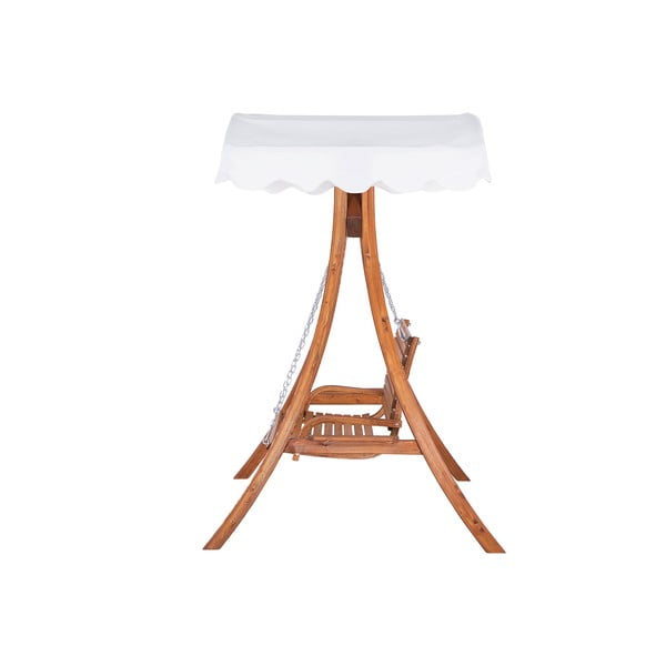 Záhradná drevená hojdačka s prístreškom Monobeli swing-image-3