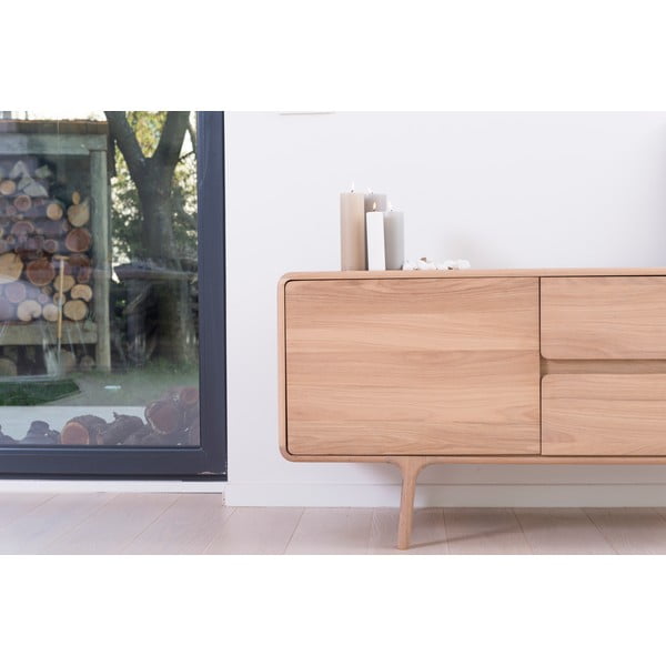 TV komoda z masívneho dubového dreva Gazzda Fawn Natural-image-1