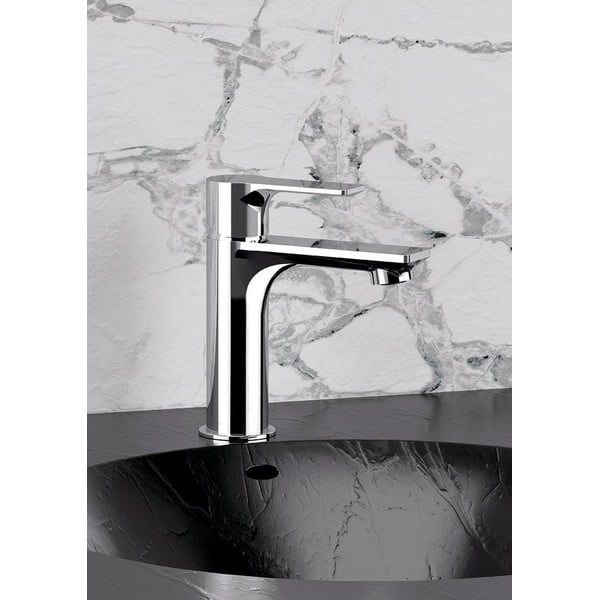 Stojančeková umývadlová batéria v lesklej striebornej farbe Pax – Sapho-image-1