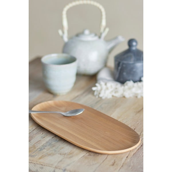 Dekoratívna tácka z dubového dreva 15x31 cm Leyton – Bloomingville-image-1