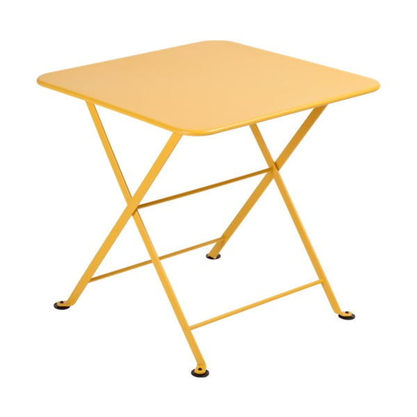 Žltý detský skladací kovový stôl Fermob Tom Pouce