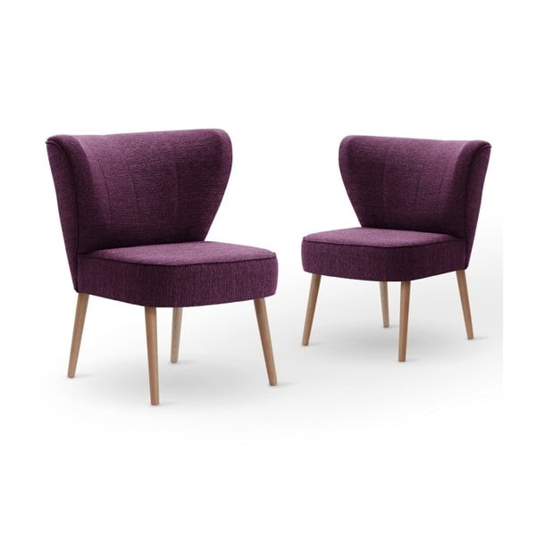 Sada 2 fialových jedálenských stoličiek My Pop Design Adami