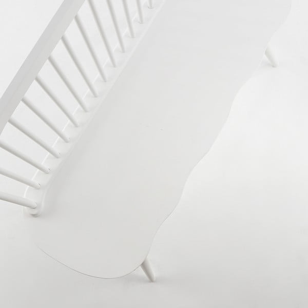 Biela sedacia lavica z kaučukového dreva Kave Home Slover, 120 × 53 cm-image-1