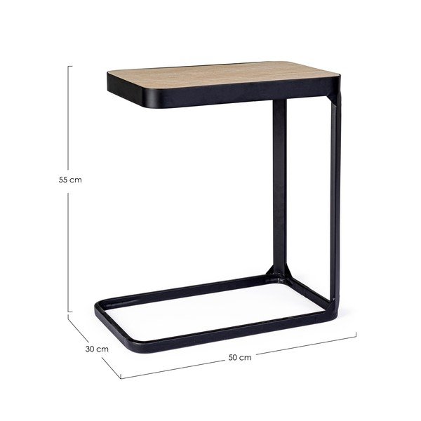 Odkladací stolík v dekore jedľa 30x50 cm Everitt – Bizzotto-image-4