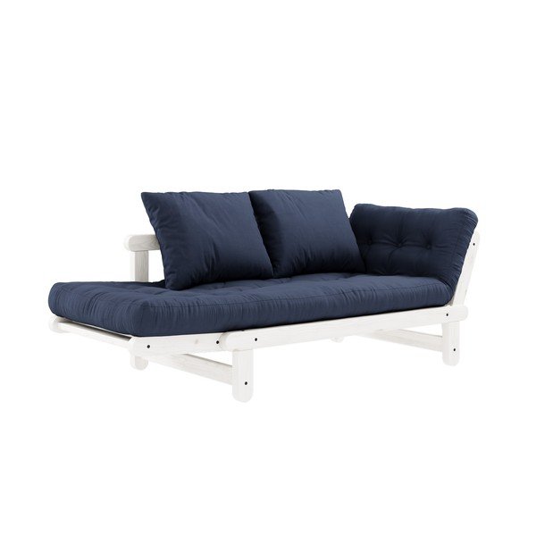 Rozkladacia pohovka s modrým poťahom Karup Design Beat White/Navy-image-3