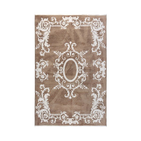 Obojstranný bielo-hnedý koberec Vitaus Ally, 77 x 200 cm-image-4