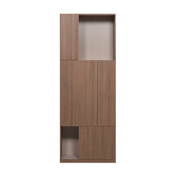 Modulárna skrinka v tmavo prírodnej farbe 80x215 cm Build – WOOOD