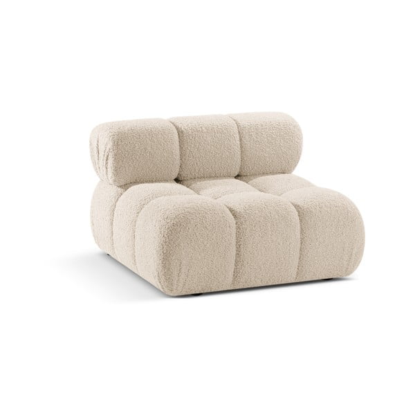 Béžový modul pohovky z textílie bouclé (stredový diel) Bellis – Micadoni Home-image-3