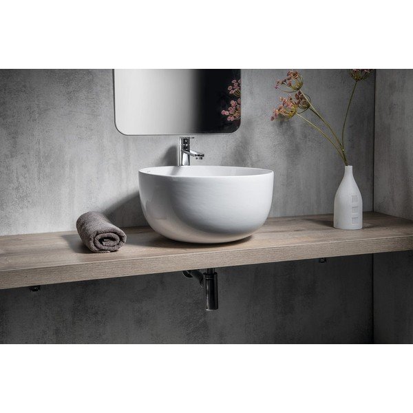 Biele keramické okrúhle umývadlo ø 45,5 cm Dome – Sapho-image-1