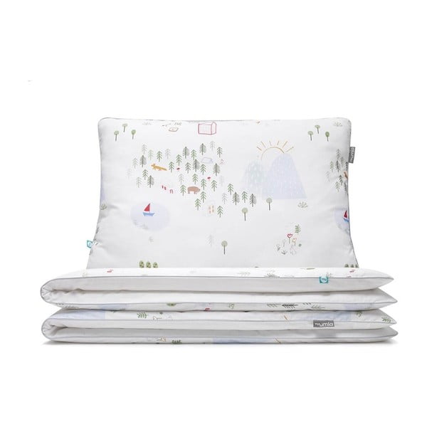 Detské bavlnené posteľné obliečky Mumla Maps, 100 × 135 cm