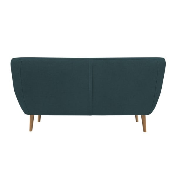 Tmavomodrá dvojmiestna pohovka so svetlými nohami Mazzini Sofas Sicile-image-1