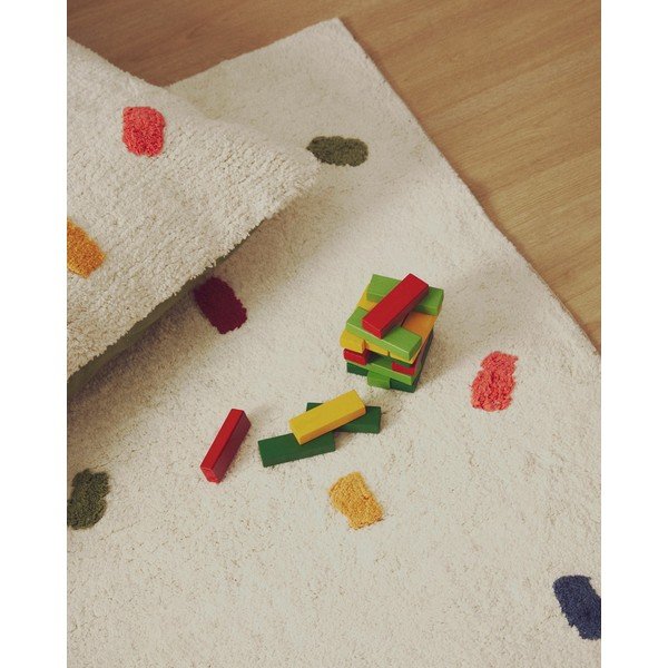 Krémový bavlnený detský koberec 150x200 cm Epifania – Kave Home-image-1