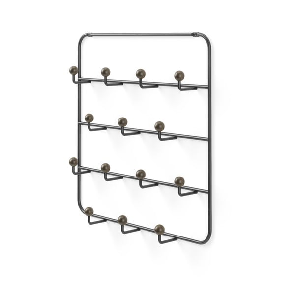 Čierny prírodný kovový vešiak na dvere 36 cm Estique - Umbra-image-4