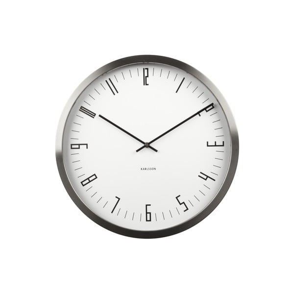 Biele hodiny Present Time Cased Index