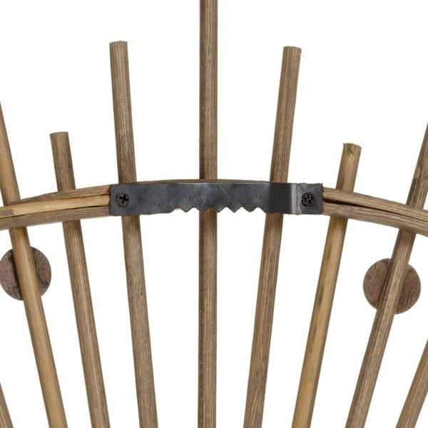 Nástenné zrkadlo s bambusovým rámom ø 70 cm Sol – Ixia-image-3