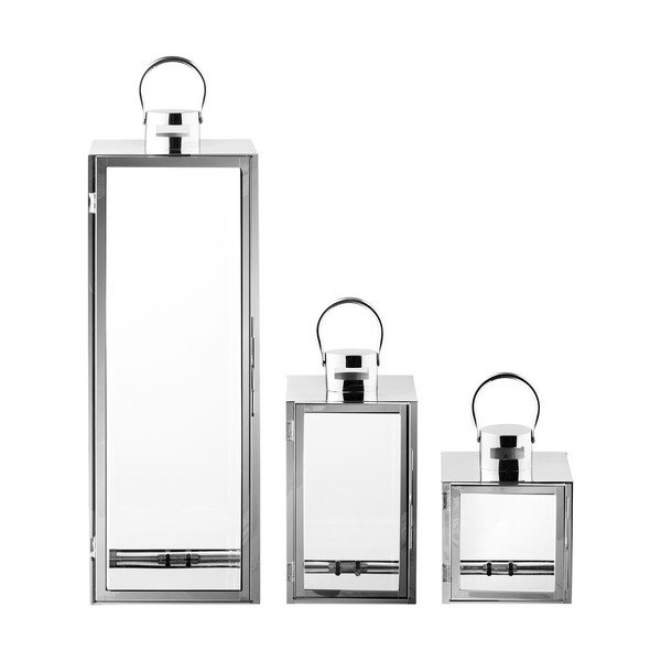 Sklenený lampáš 3 ks (výška  60 cm) Pota – House Nordic-image-2
