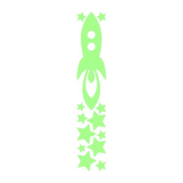Svietiaca samolepka Ambiance Rocket And Stars-image-2