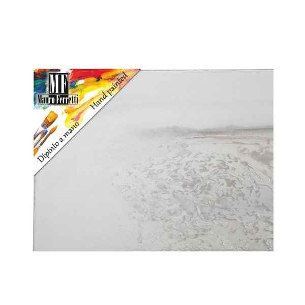 Ručne maľovaný nástenný obraz Mauro Ferretti Dipinto Su Tela Silver Stroke, 150 x 50 cm-image-2