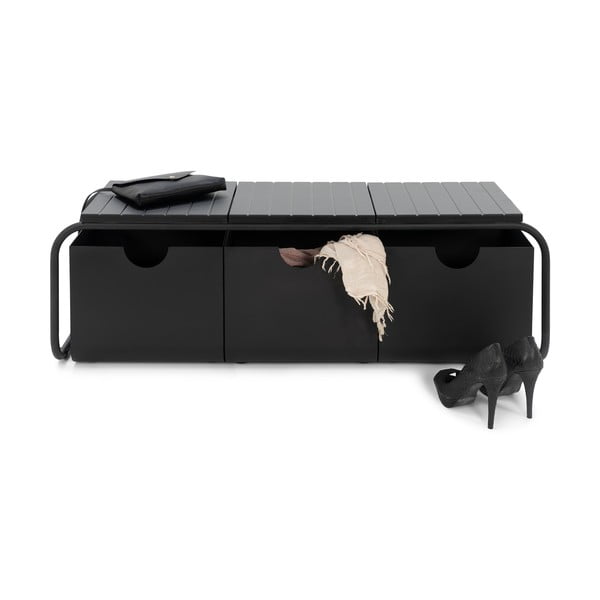 Čierny kovový stojan na topánky Astoria – Spinder Design-image-3