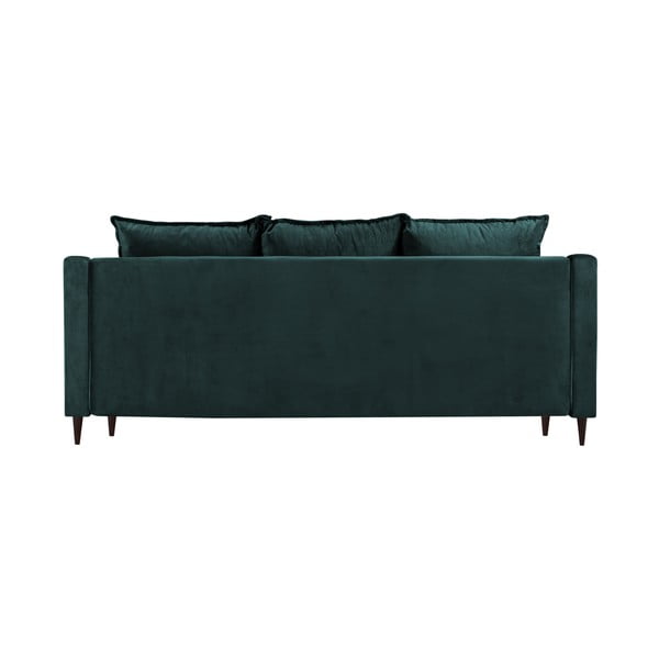 Modrozelená zamatová rozkladaca pohovka s úložným priestorom Mazzini Sofas Freesia, 215 cm-image-3