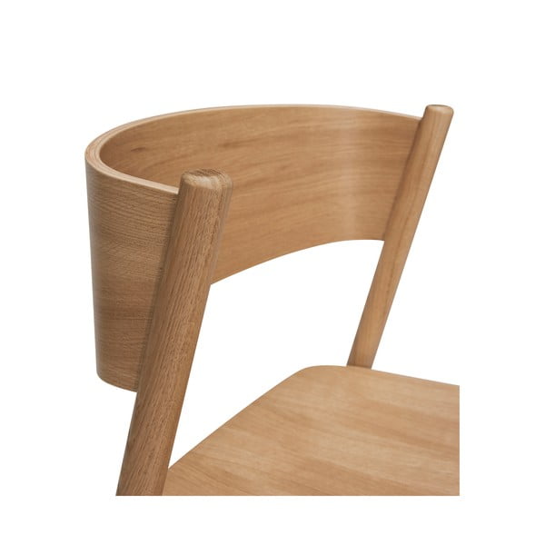 Barová stolička v dekore duba v prírodnej farbe (výška sedadla 75 cm) Oblique – Hübsch-image-4