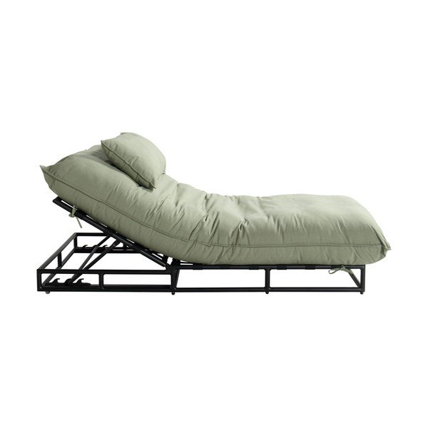 Zelené kovovo-polstrované záhradné ležadlo Emma – Hartman-image-3