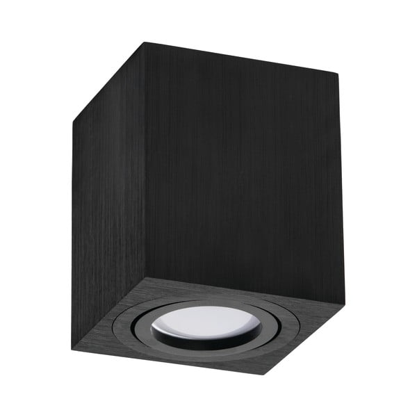 Čierne stropné svietidlo Kobi Block, výška 11,5 cm