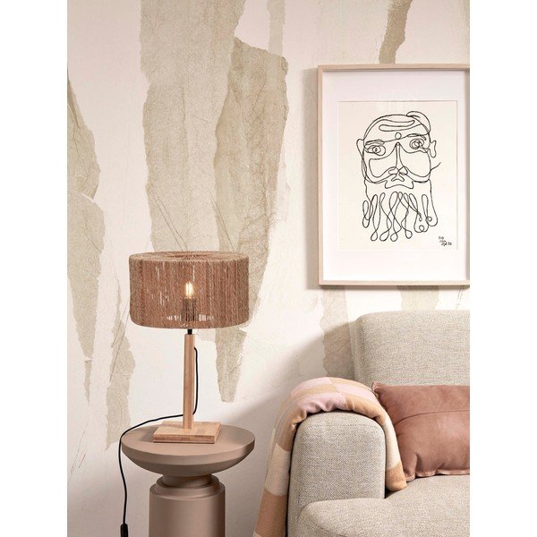 Stolová lampa s tienidlom z juty v prírodnej farbe (výška 37 cm) Iguazu – Good&amp;Mojo-image-3