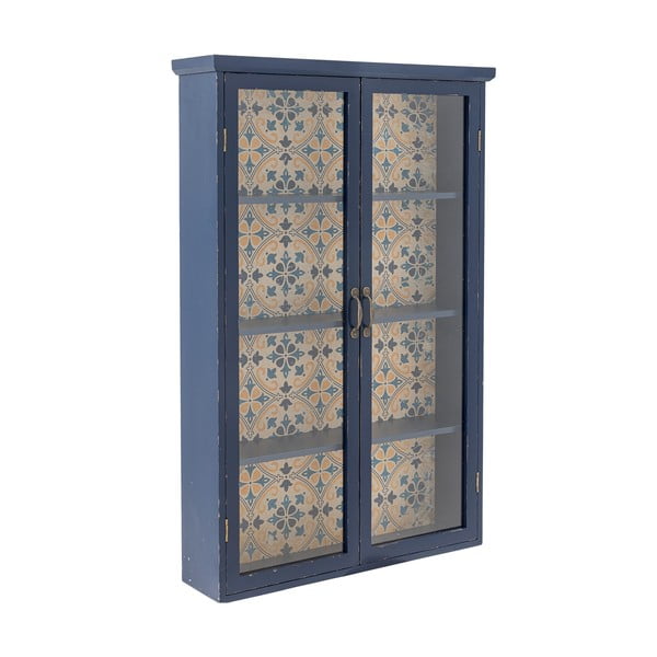 Modrá vitrína z jedľového dreva 81x122x22 cm Hazem – Bloomingville-image-2