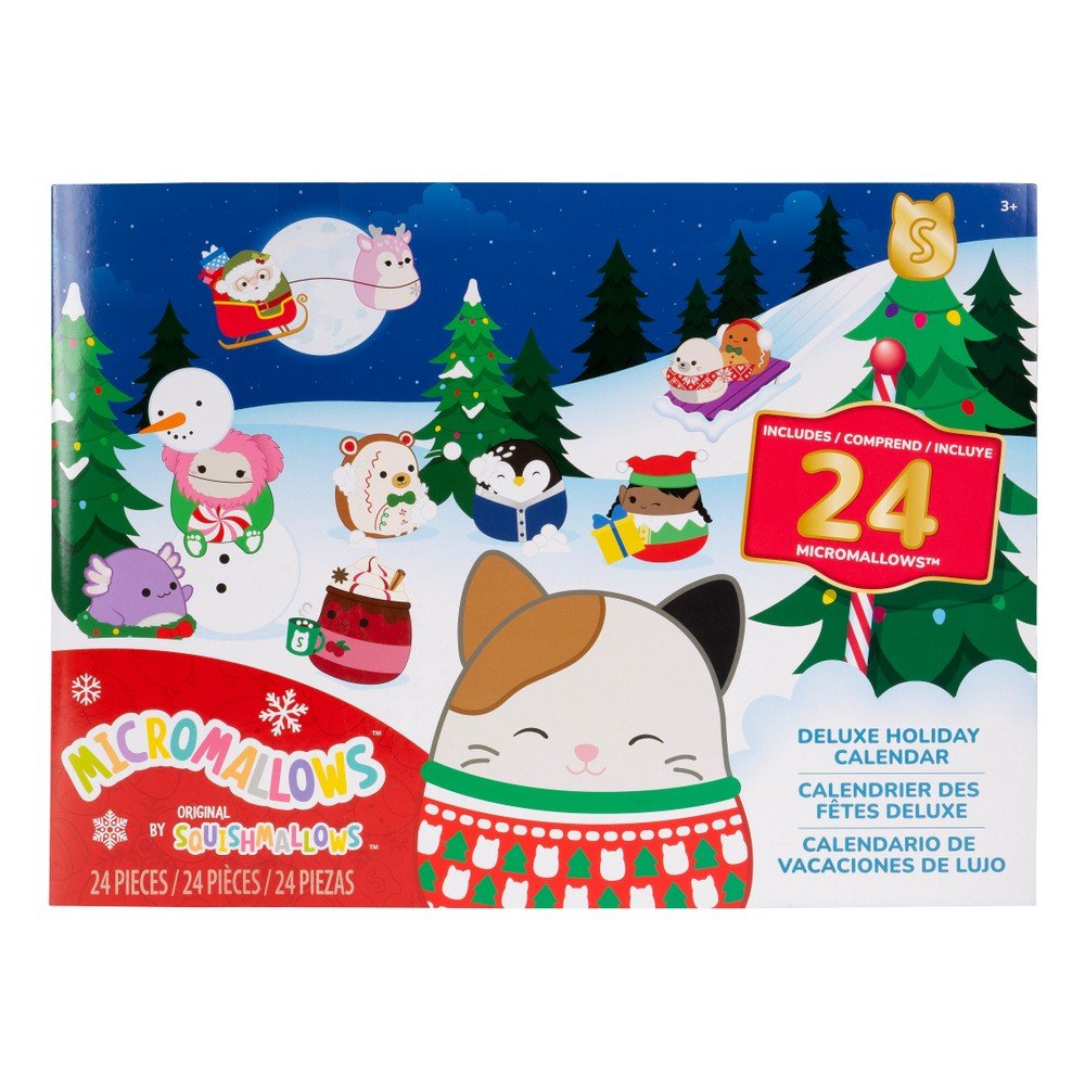 Adventný kalendár Squishmallows Micromallows s 24 malými plyšákmi
