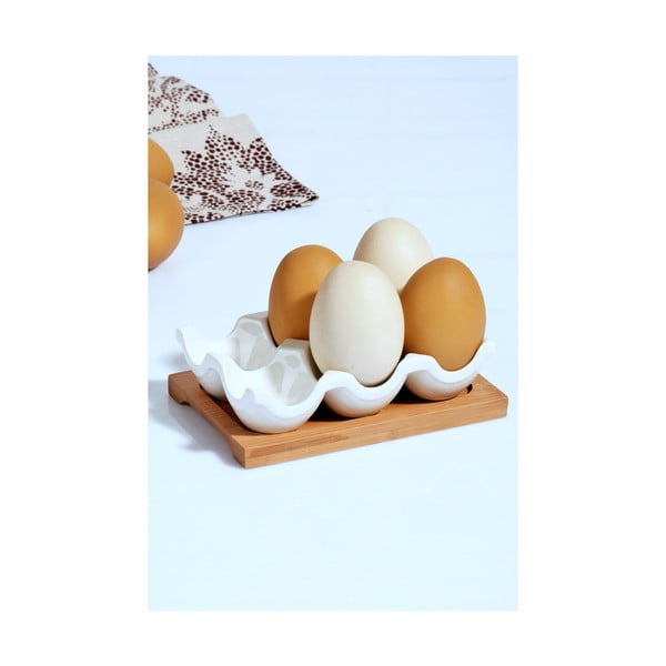 Porcelánový stojan na vajíčka Kosova, 10,5 × 15 × 4 cm