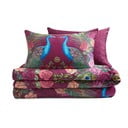 Fialové obliečky na jednolôžko z bavlneného saténu 135x200 cm Xanadu Peacock – Matthew Williamson