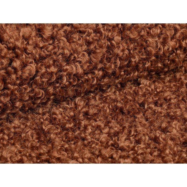 Taburet z textílie buklé v tehlovej farbe Dia – Micadoni -image-1