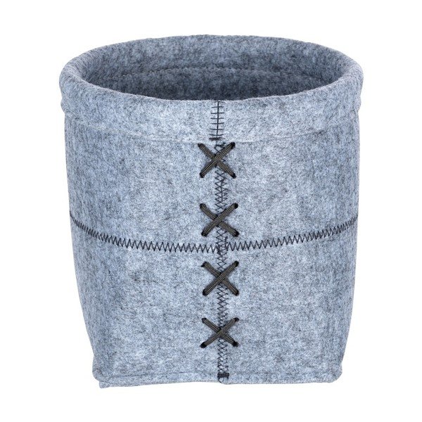 Svetlosivý plstený košík Wenko Mara, šírka 20 cm-image-1