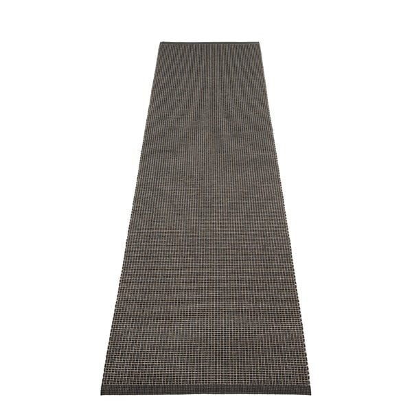 Antracitový vnútorný a vonkajší behúň 70x300 cm Emm Black Linen – Pappelina