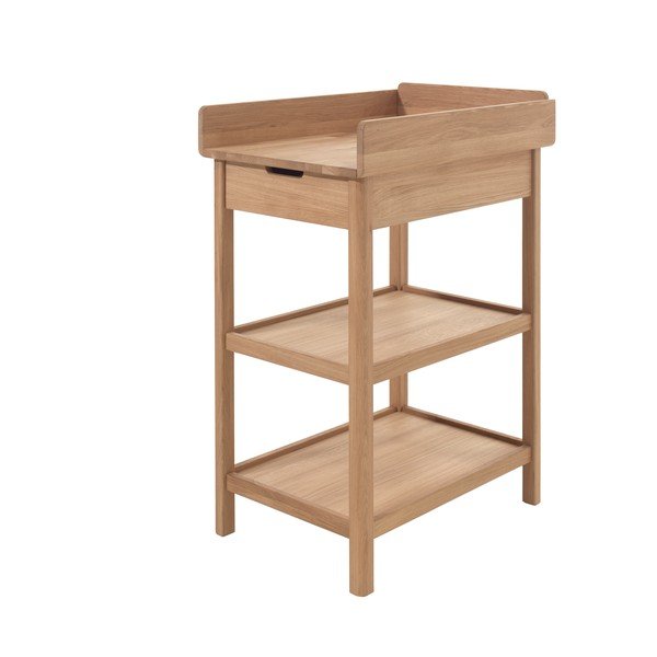 Prebaľovací pult z dubového dreva s prebaľovacím pultom v prírodnej farbe Forrest – Vipack