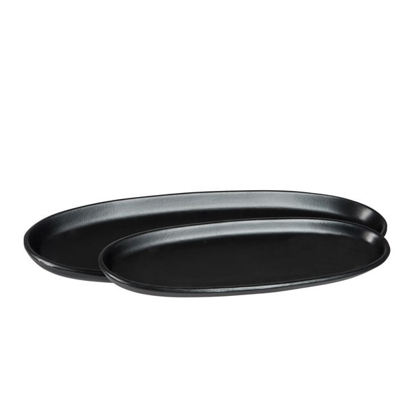 Sada 2 podnosov Plate Black, 52 cm