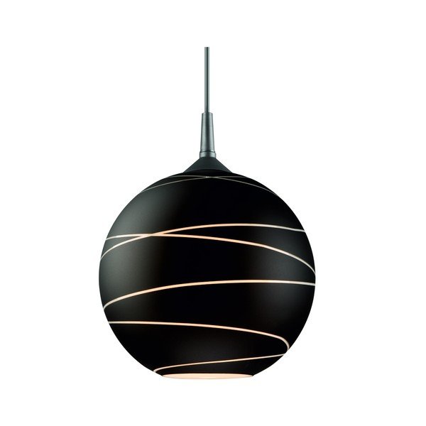Čierne guľaté závesné svietidlo Lamkur Lines-image-2