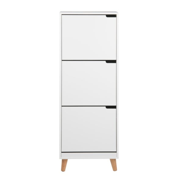 Biela skrinka na topánky s 3 výklopmi Actona Mitra-image-4