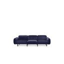 Tmavomodrá zamatová pohovka EMKO Bean