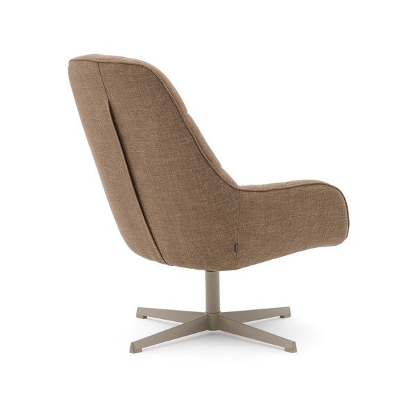 Hnedé otočné kreslo Jaspe – Kave Home-image-4