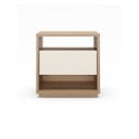 Krémovobiely/v prírodnej farbe nočný stolík v dekore duba Dennis – Marckeric