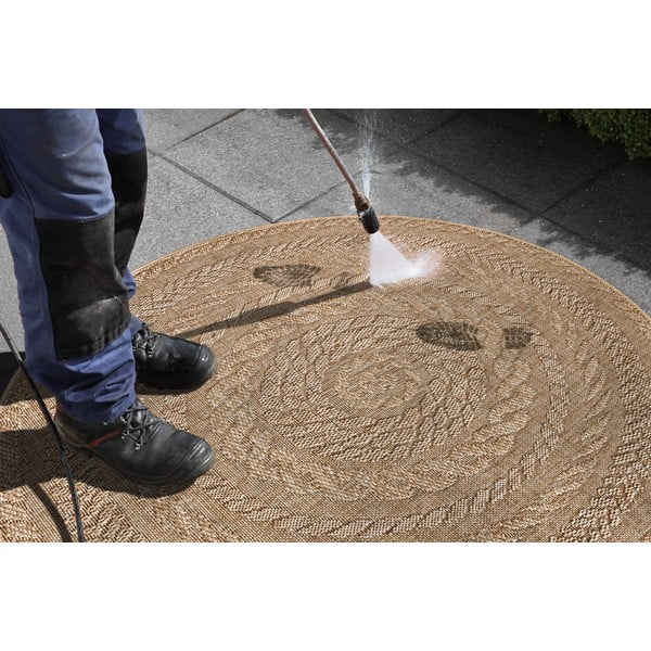 Béžový vonkajší koberec NORTHRUGS Almendro, Ø 160 cm-image-2
