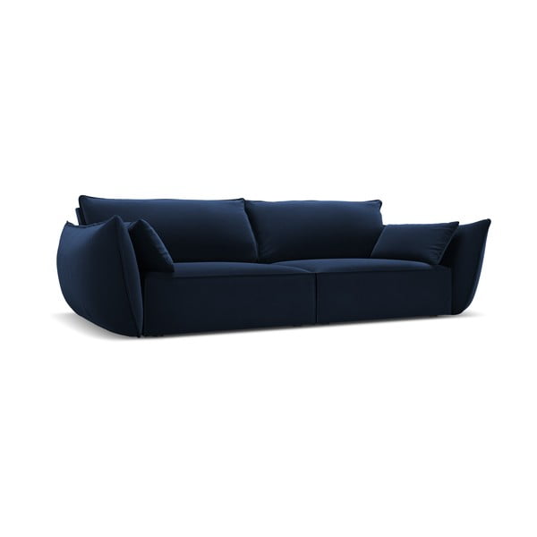 Tmavomodrá zamatová pohovka 208 cm Vanda – Mazzini Sofas-image-2
